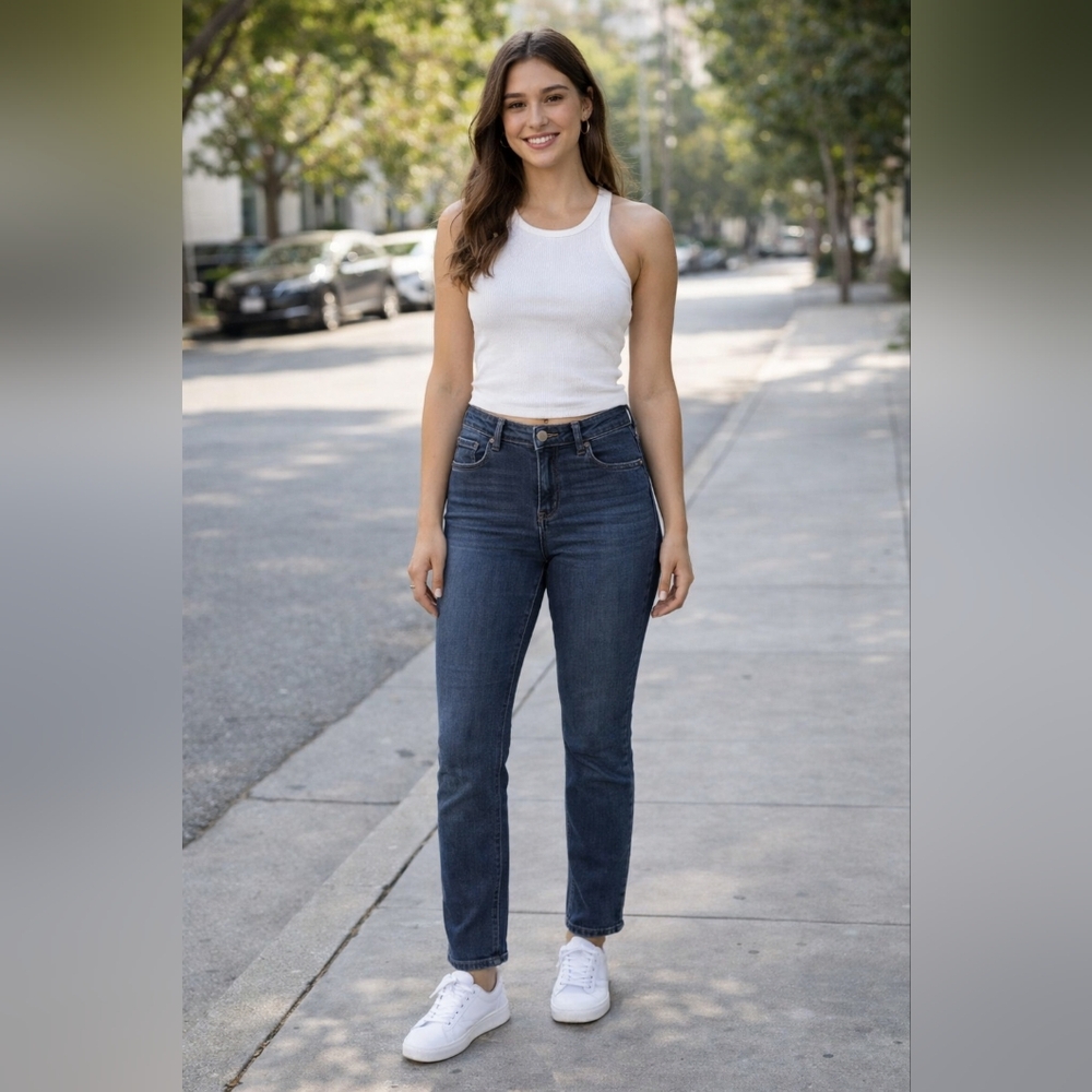 Lane Bryant Dark Blue Straight Leg Jeans
